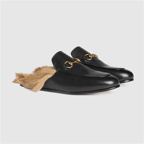 gucci princetown leather slipper fire|Gucci princetown striped slippers.